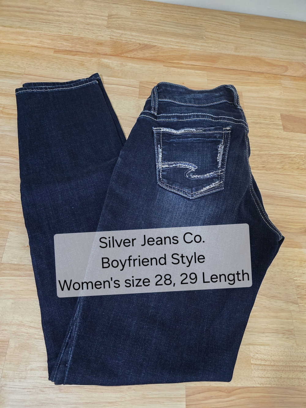 Silver Jeans Women's Boyfriend Jeans - Dark Blue